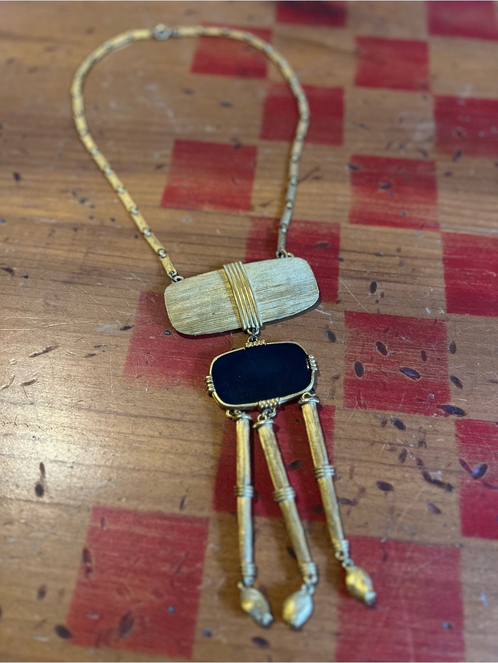 Vintage Estée Lauder Egyptian Revival 1990s Statement Necklace